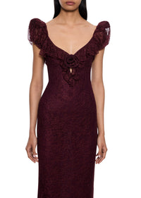Eden Midi Dress in Earth Lace - Annie's Ibiza