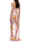 Flores Silk Chiffon Long Dress