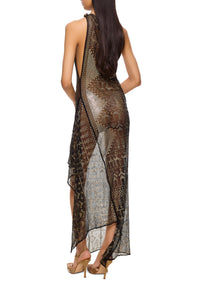 1920s Asymmetric Shoulder Egyptian Gown - Annie's Ibiza