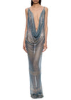 1920's Egyptian Blue Strappy Gown