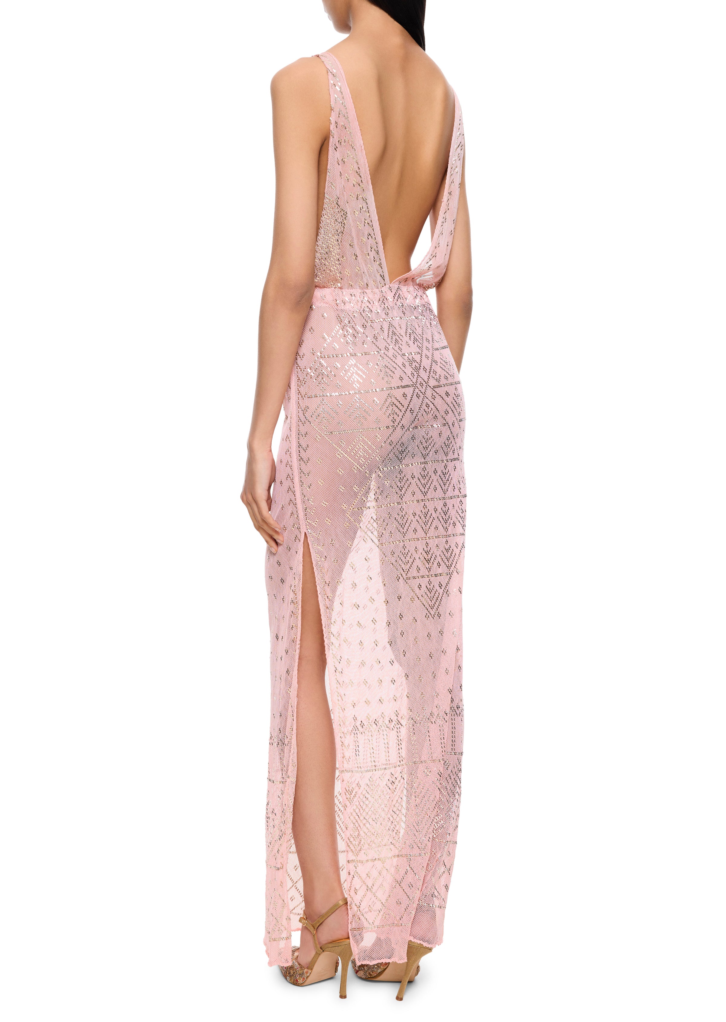 1920s Rose Egyptian Gown