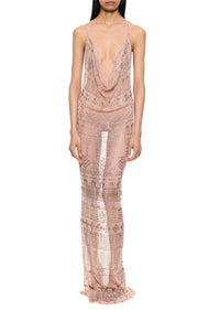 1920s Dusty Rose Egyptian Gown