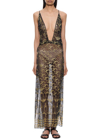 1920s Gold Egyptian Dress