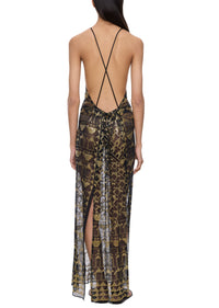 1920s Gold Egyptian Dress