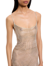 1920s Egyptian White Low Back Mini Dress - Annie's Ibiza
