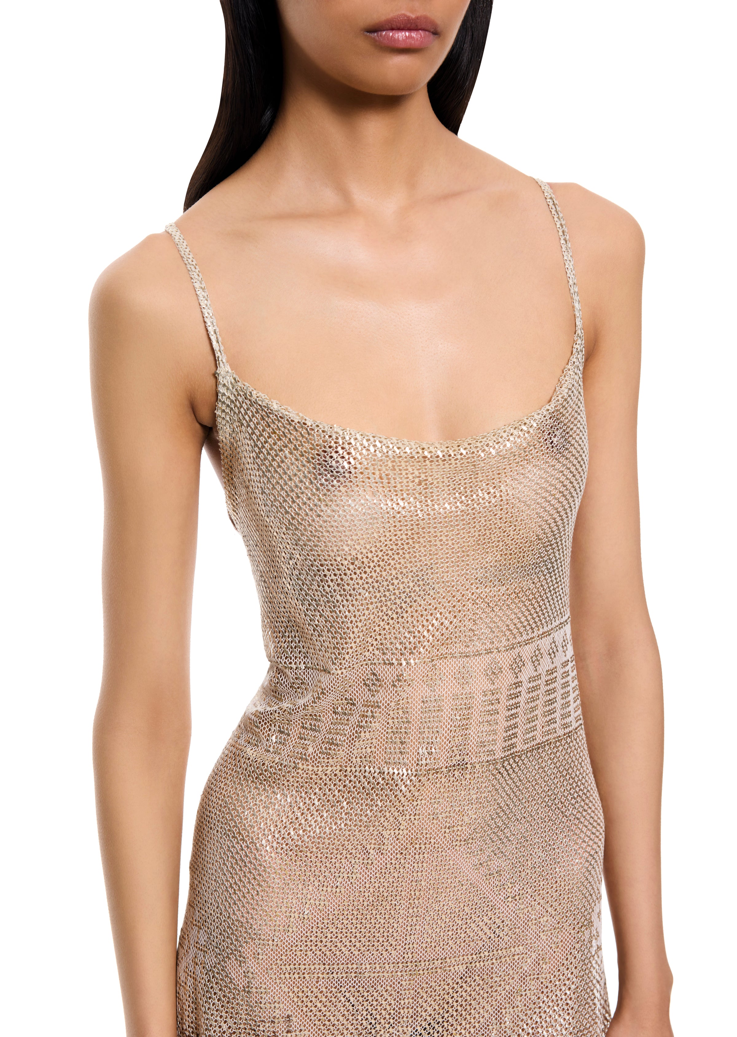 1920s Egyptian White Low Back Mini Dress - Annie's Ibiza