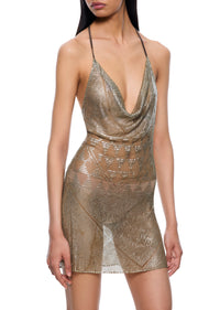 1920's Egyptian Olive Mini Dress - Annie's Ibiza