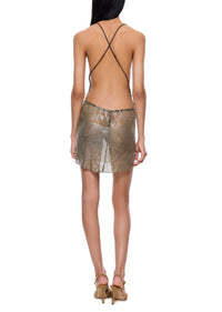 1920's Egyptian Olive Mini Dress - Annie's Ibiza