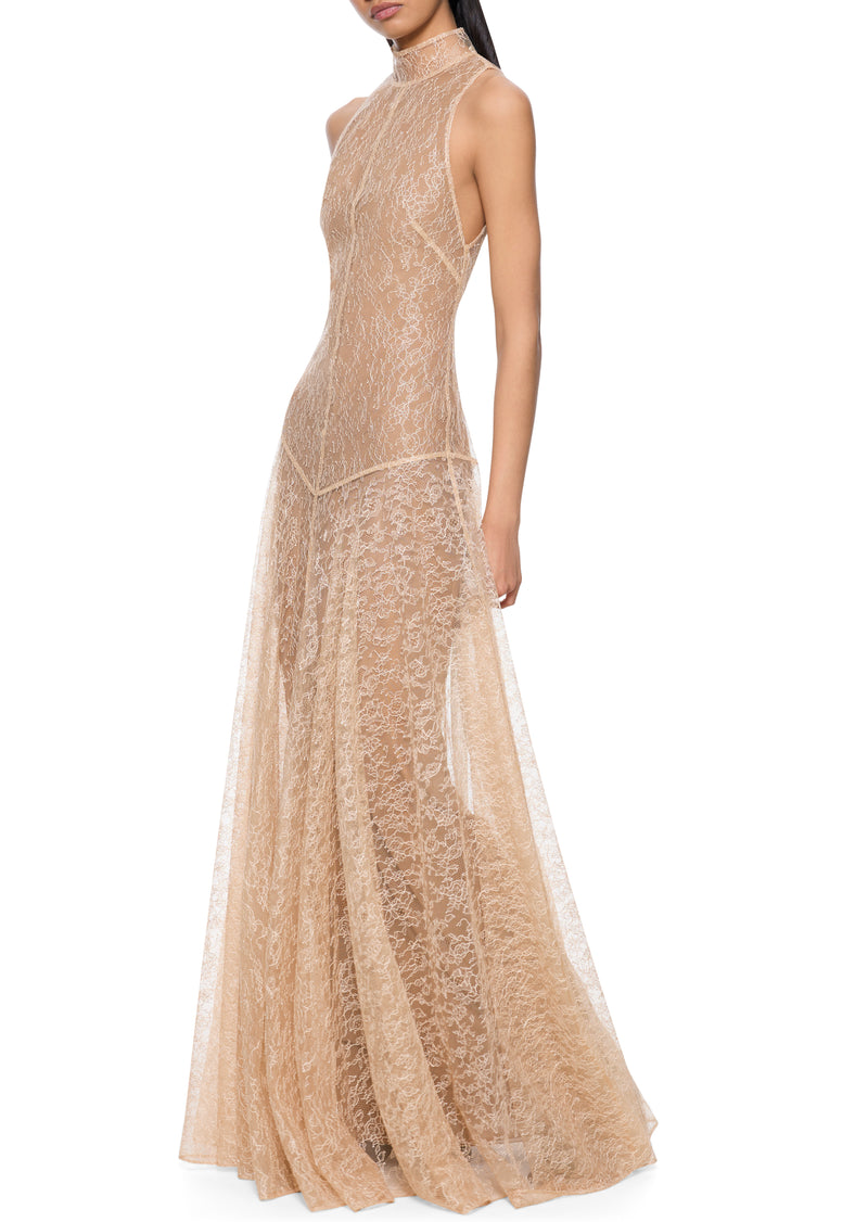 Foehn Maxi Dress in Shell Lace