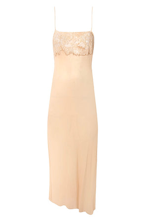 1920's Peach Lace Slip Dress