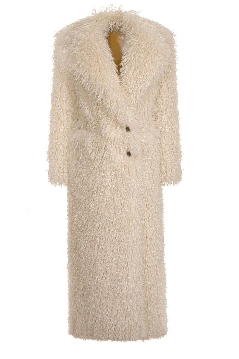 Mongolian Faux Fur Coat