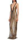 1920s Gold V Neck Egyptian Gown