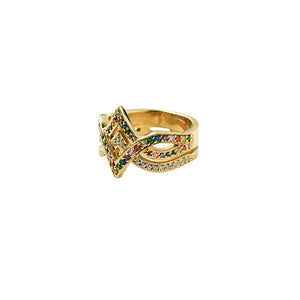 Rainbow V Ring