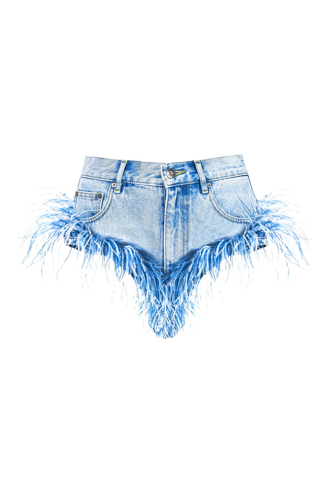 White denim best sale fringe shorts