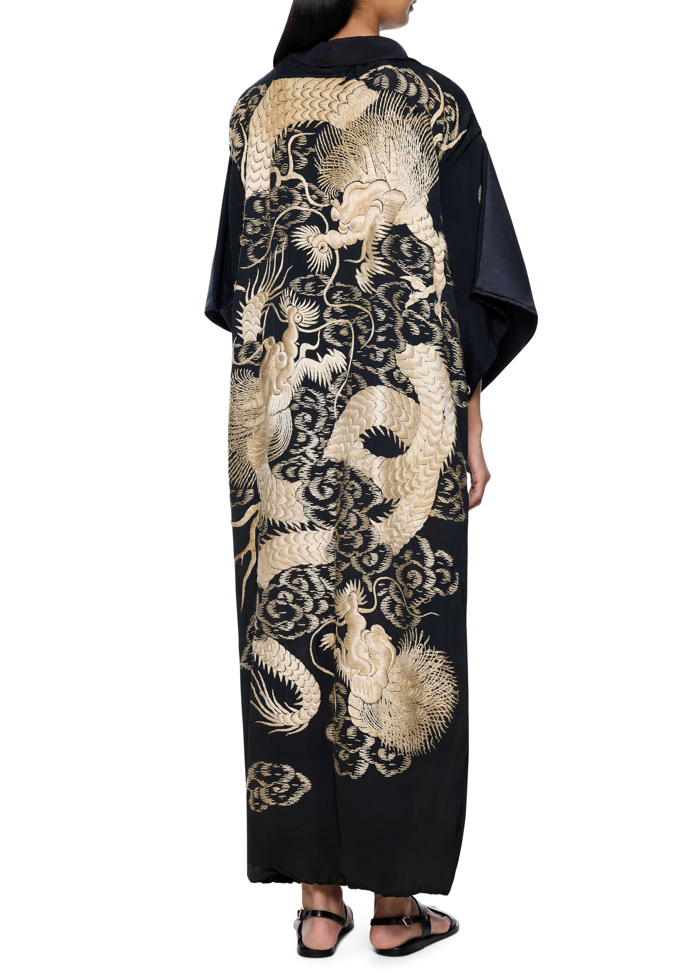 1930s Navy and Silver Kimono