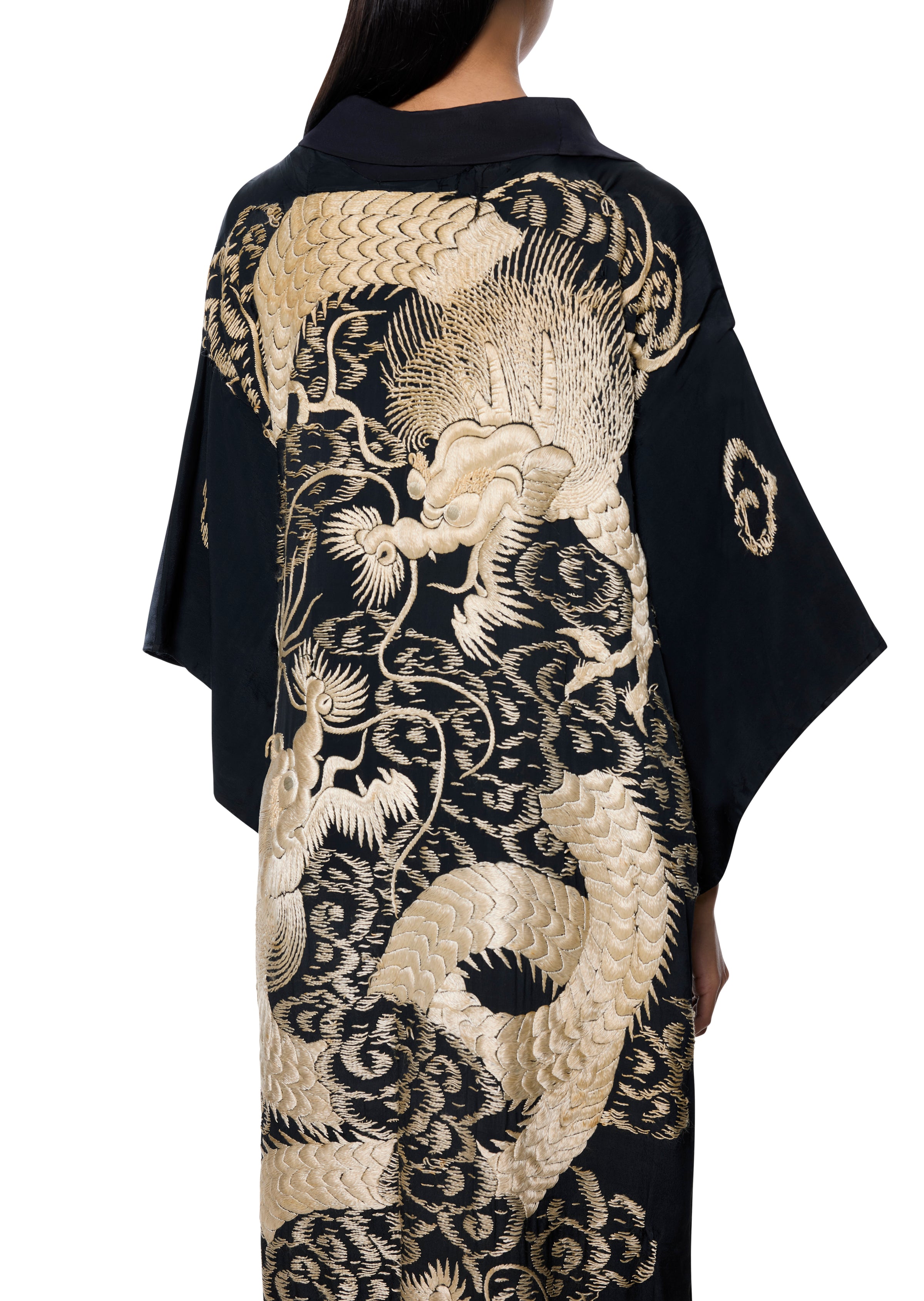 1930s Navy and Silver Kimono
