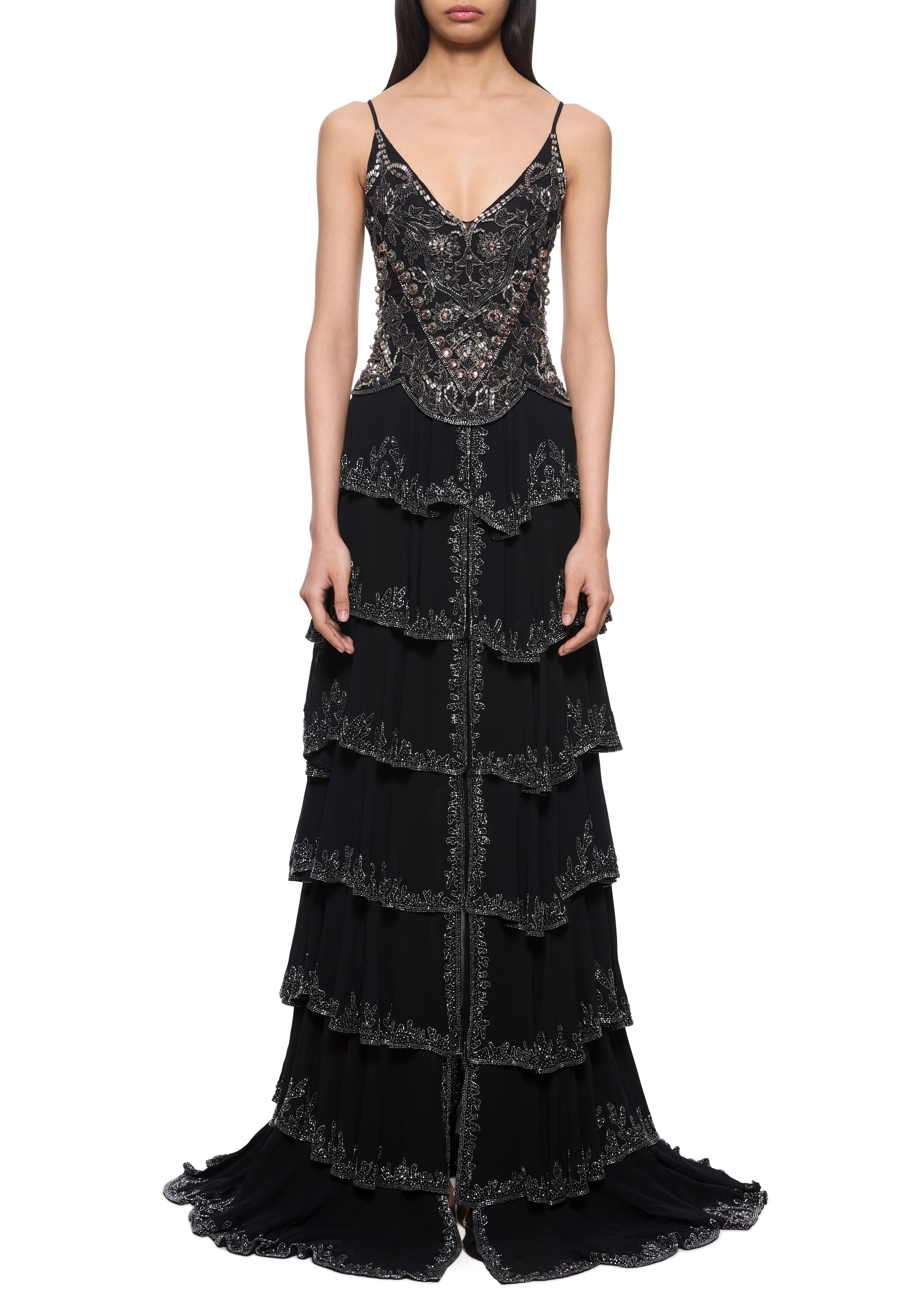 Moonshine Gown - Onyx – Annie's Ibiza Online