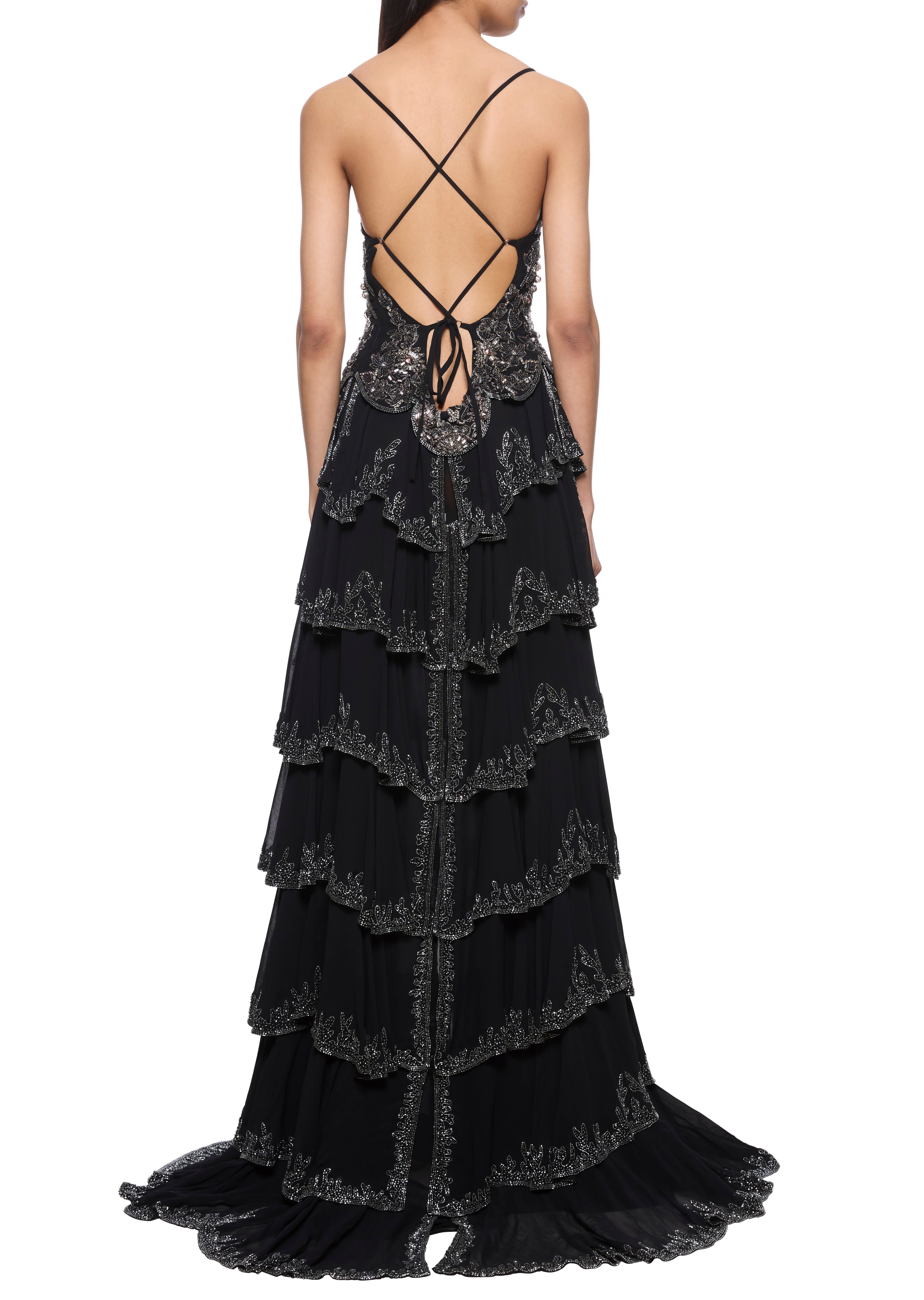 Moonshine Gown - Onyx – Annie's Ibiza Online