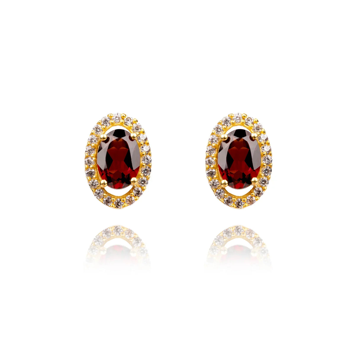 Lynn Red Garnet Studs