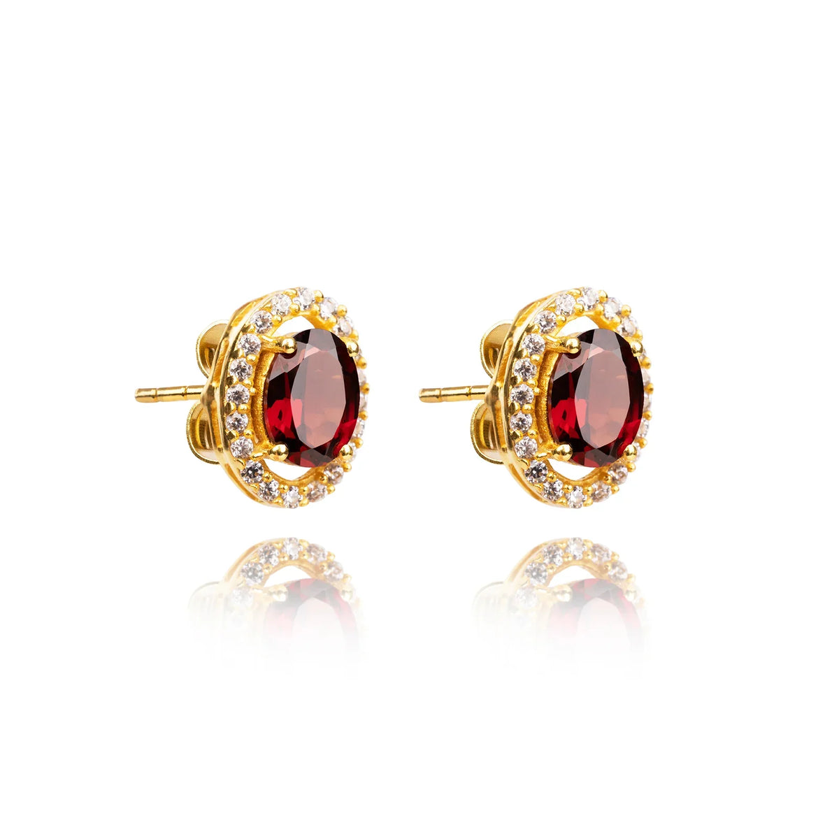 Lynn Red Garnet Studs