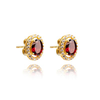 Lynn Red Garnet Studs