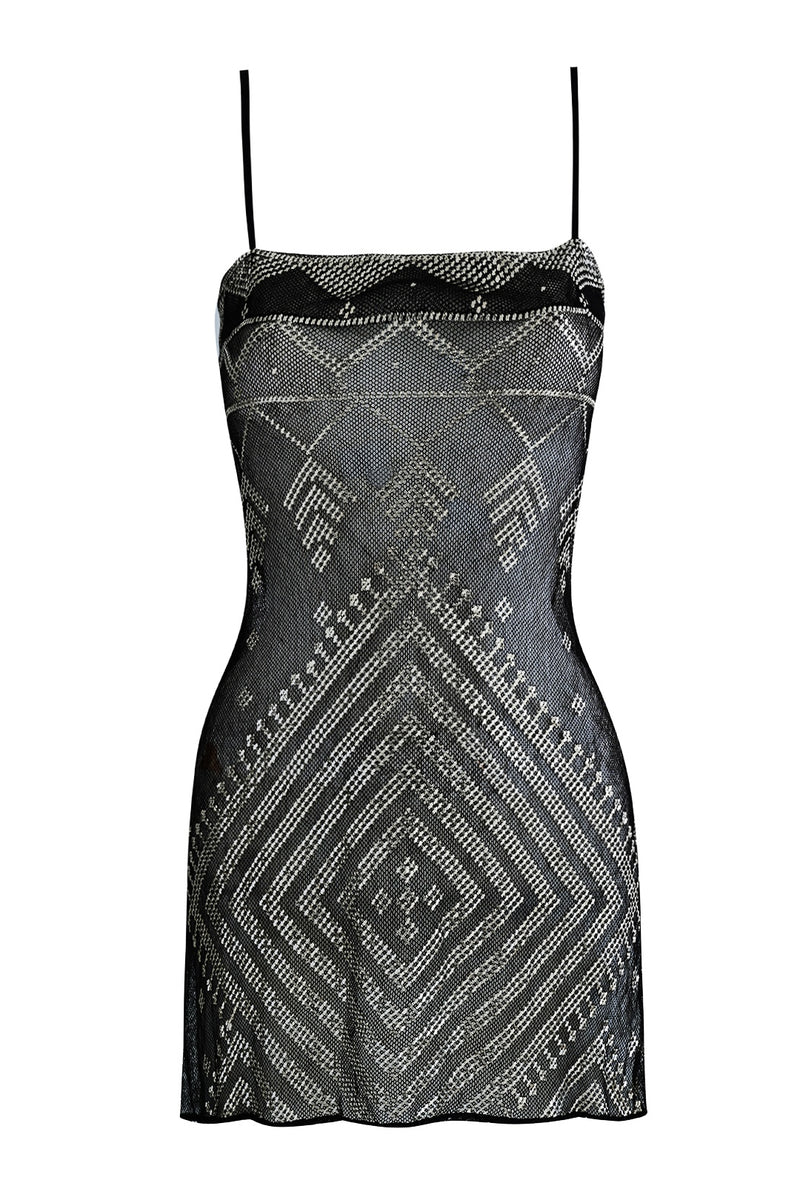 1920's Egyptian Mini Dress Black