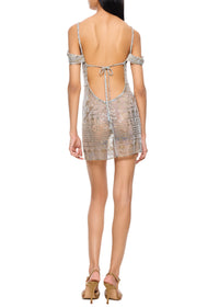 1920's Egyptian Pale Blue Mini Dress - Annie's Ibiza