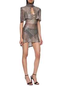 1920's Egyptian Black Diamond Mini Dress