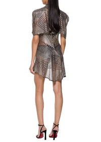 1920's Egyptian Black Diamond Mini Dress