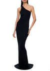 One Shoulder Gown - Black