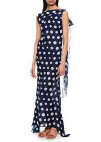 Polka Dot Sash Strap Gown - Annie's Ibiza
