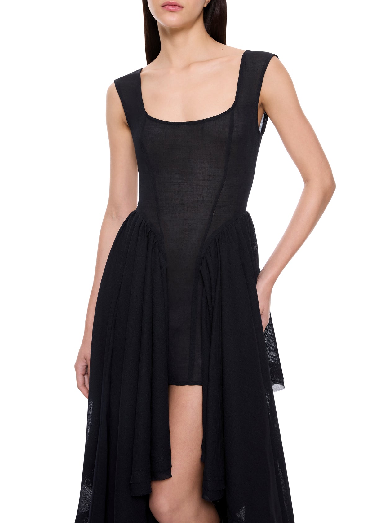 Ruffled Hem Cocktail Dress