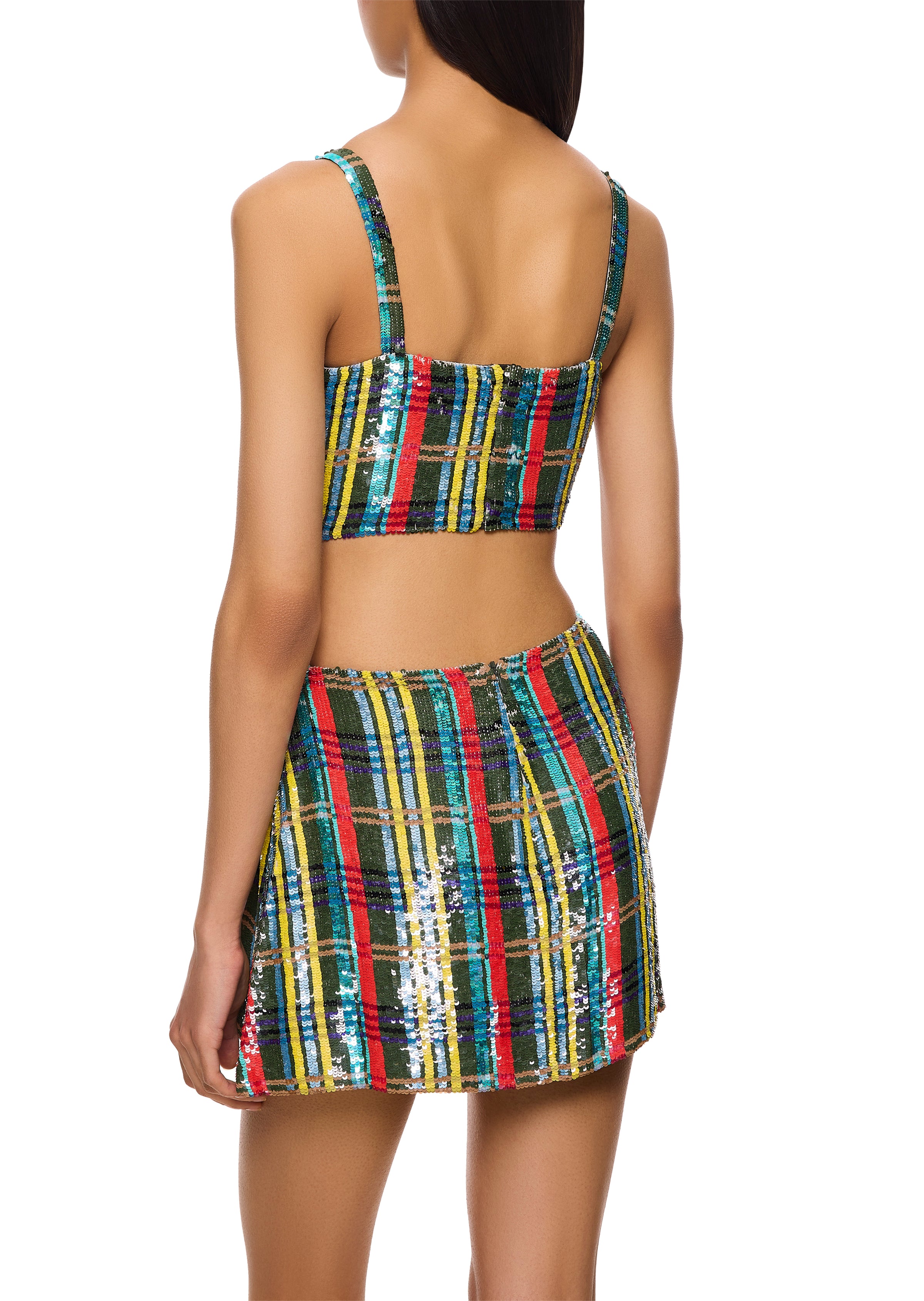 Sequin Plaid Two Set - Annie's Ibiza