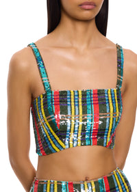 Sequin Plaid Two Set - Annie's Ibiza