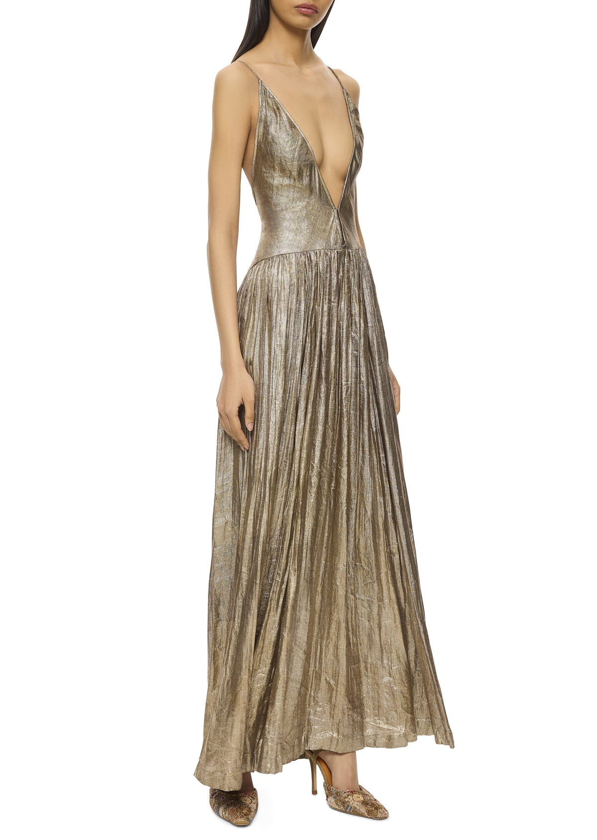 1920s Black and Silver Lamé Gown - Annie's Ibiza