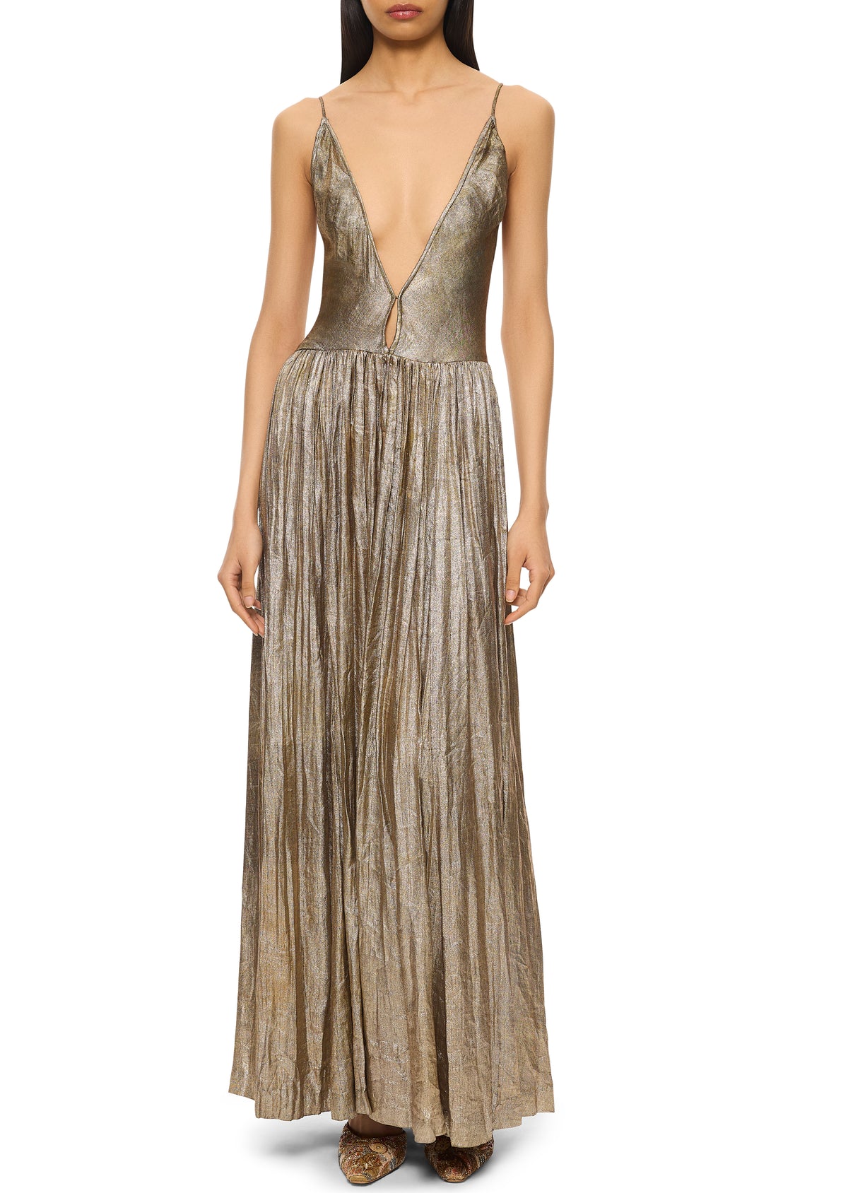 1920s Black and Silver Lamé Gown - Annie's Ibiza