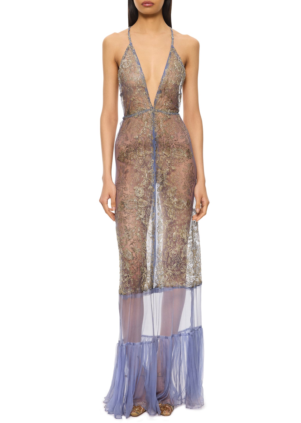 lavender and silver dress purple and silver dress Lavender Maxi Dress with Silver Jewels