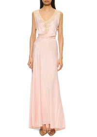 1920s Blush Silk Slip