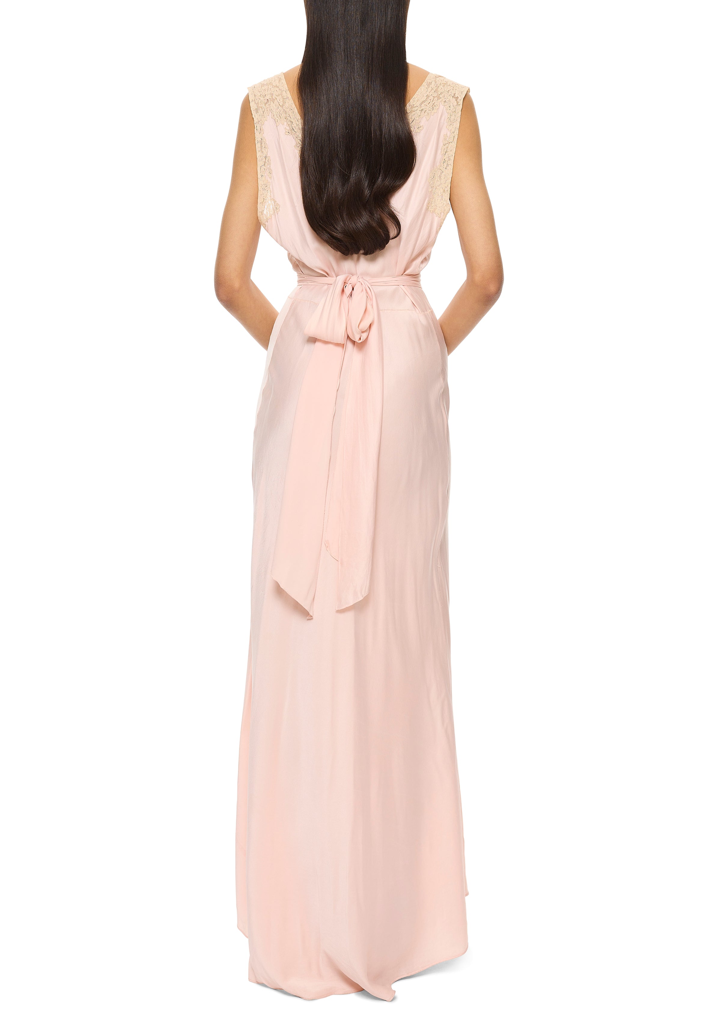 1920s Blush Silk Slip