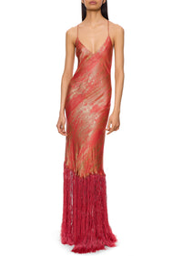 1930s Pink and Gold Lamé Gown - Annie's Ibiza