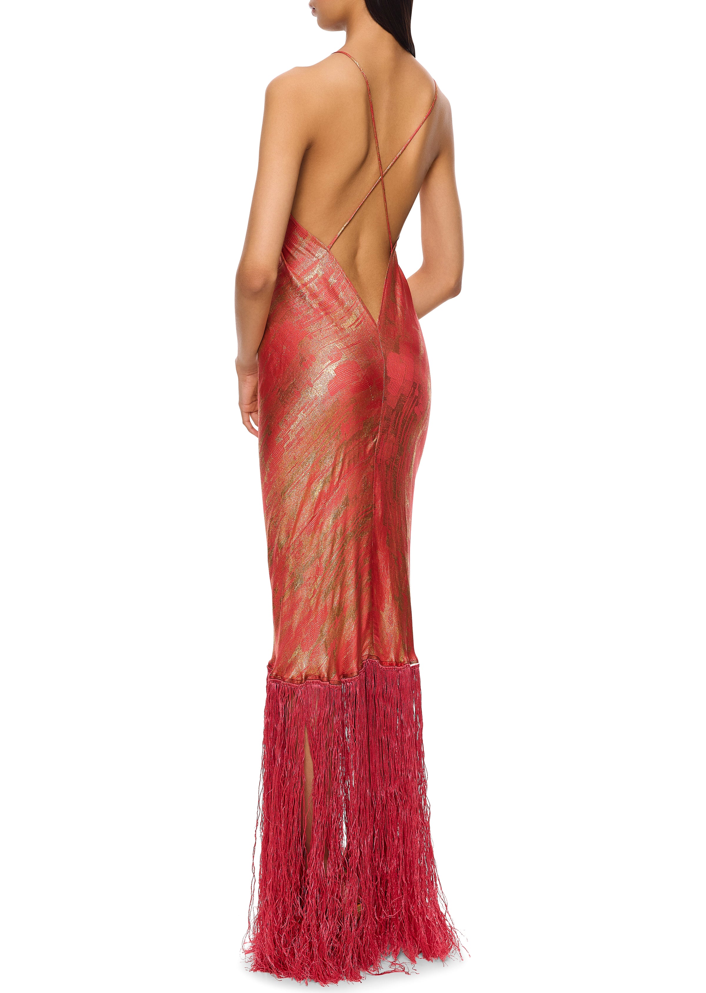 1930s Pink and Gold Lamé Gown - Annie's Ibiza