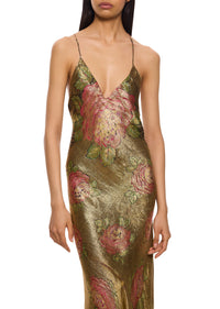 1930s Gold and Rose Lamé Gown - Annie's Ibiza