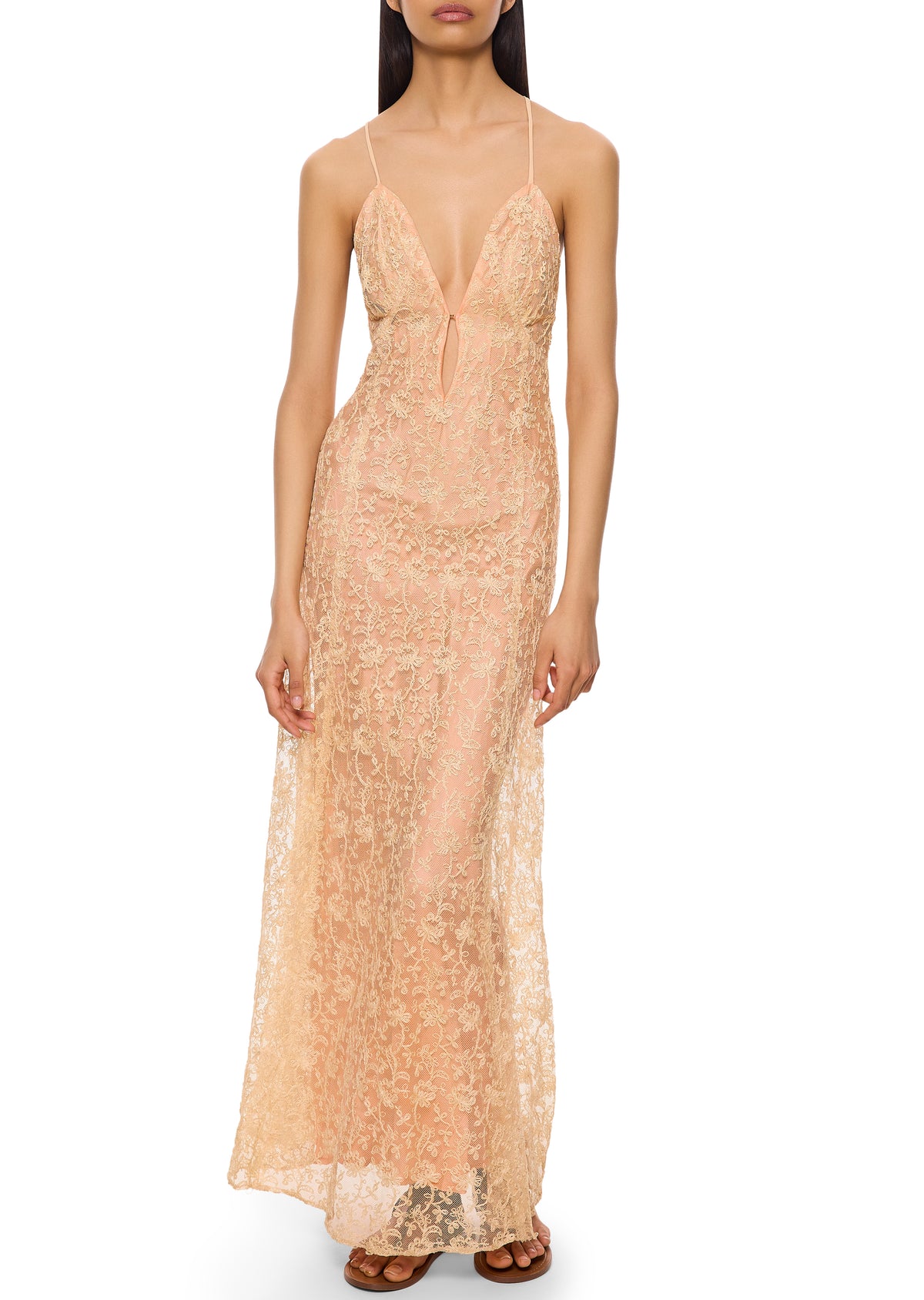 1920s Peach Lace Dress and Matching Bolero - Annie's Ibiza