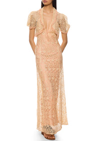 1920s Peach Lace Dress and Matching Bolero - Annie's Ibiza