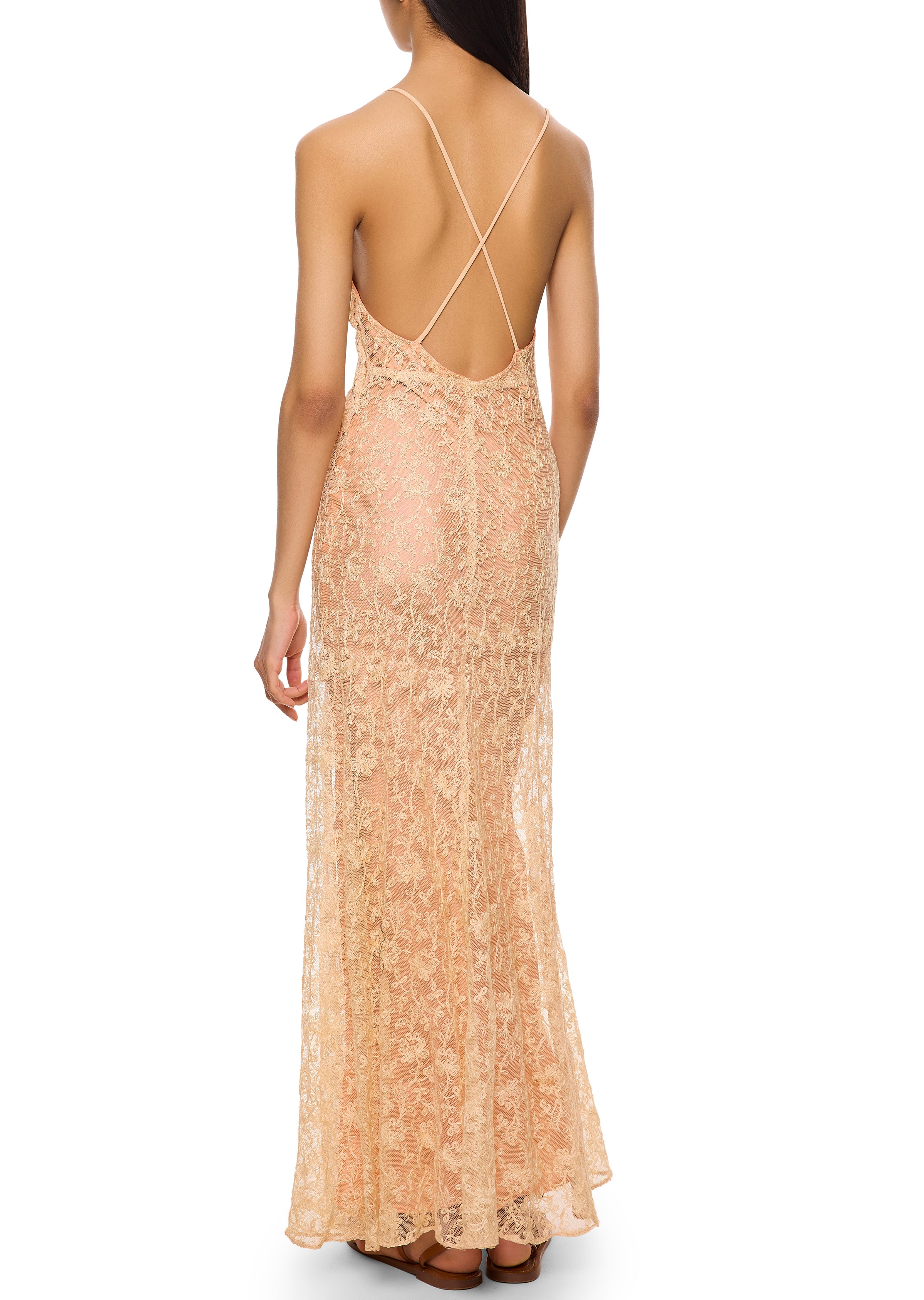 1920s Peach Lace Dress and Matching Bolero - Annie's Ibiza