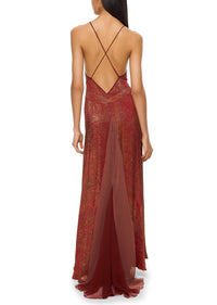 1930s Gold and Copper Lamé Gown - Annie's Ibiza