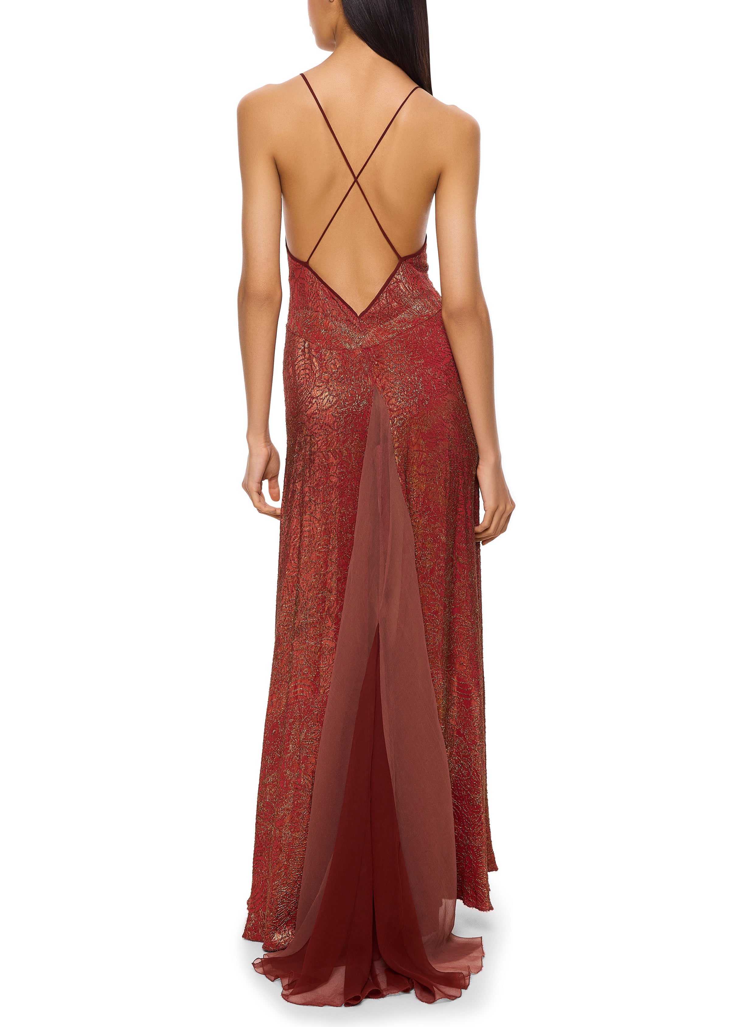 1930s Gold and Copper Lamé Gown - Annie's Ibiza
