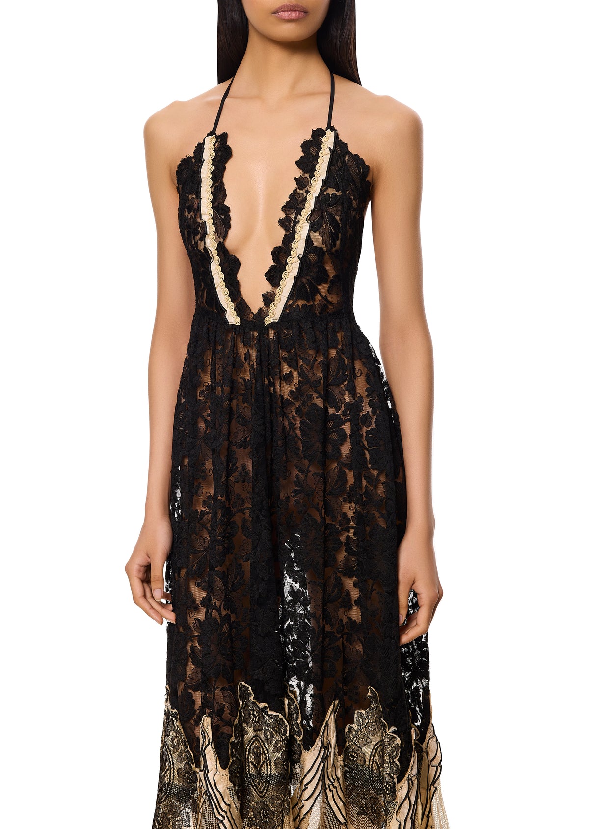 1930s Handmade Black and Cream Lace Gown Annie's Ibiza Online 1930s Handmade Black and Cream Lace Gown Annie's Ibiza Online