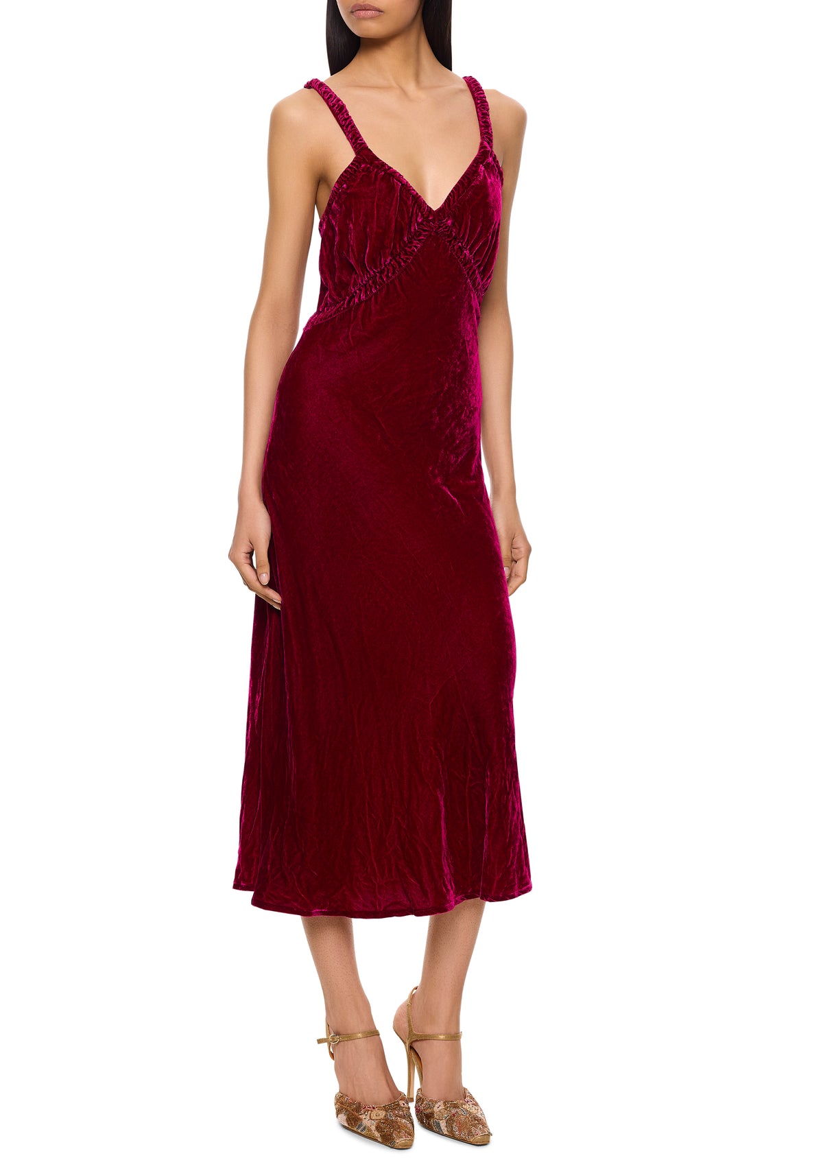 90s Fuchsia Velvet Slip Dress – Annie's Ibiza Online