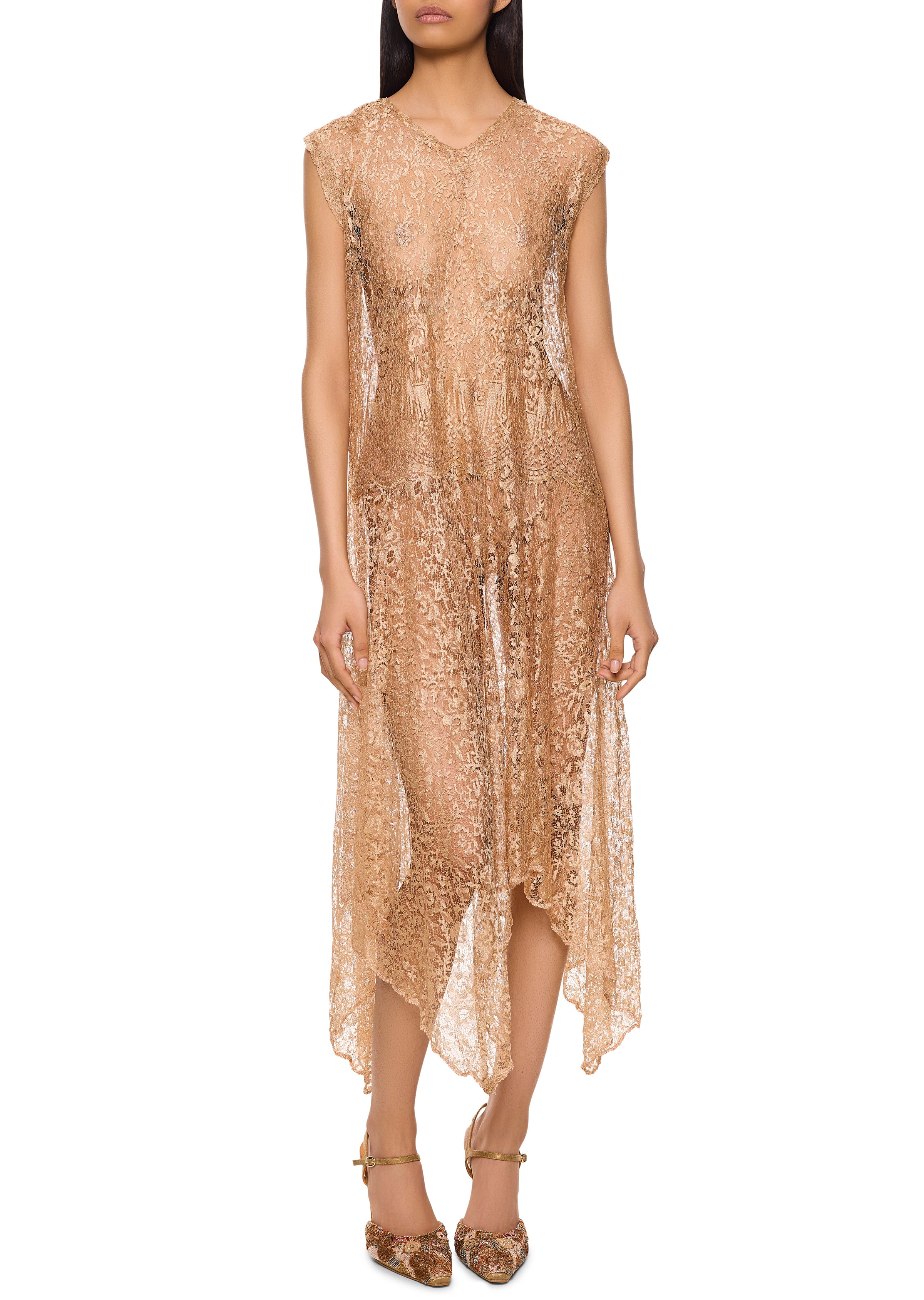 1920s Blush Lace Flapper Dress - NEEDS PRICE - Annie's Ibiza